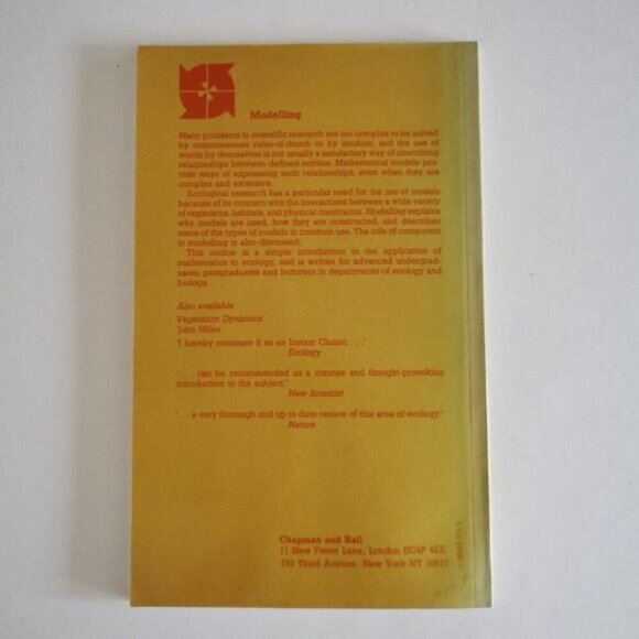 1982 Modelling Outline Studies in Ecology Book John Jeffers Statistics Maths Tex - Picture 3 of 8